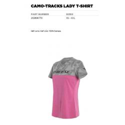 Koszulka damska Dainese Camo-Tracks Lady T-Shirt Biało/Zielona