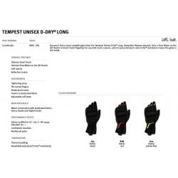 Rękawice motocyklowe Dainese Tempest Unisex D-Dry Long Czarne