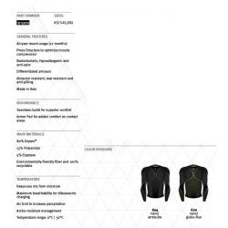Koszulka Termoaktywna Chłodząca Dainese D-Core Dry Tee LS Czarna/Żółta-Fluo