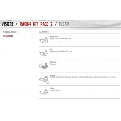 Szyba do kasku AGV Veloce S/Pista GP/Corsa Przezroczysta (Racing Kit przykręcana do kasku)