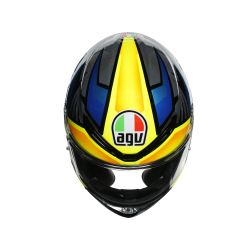 Kask motocyklowy AGV K6 Joan Mir Niebiesko/Żółty