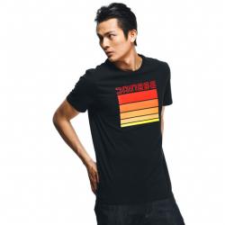 Koszulka Dainese Stripes T-Shirt Czarno/Czerwona
