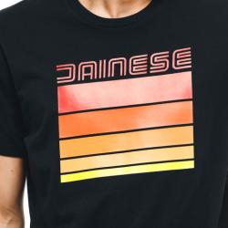 Koszulka Dainese Stripes T-Shirt Czarno/Czerwona